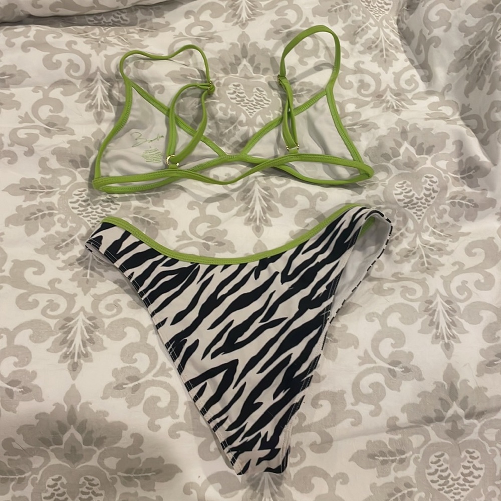 Bamba Swim Zebra Print Bikini Set - image 5